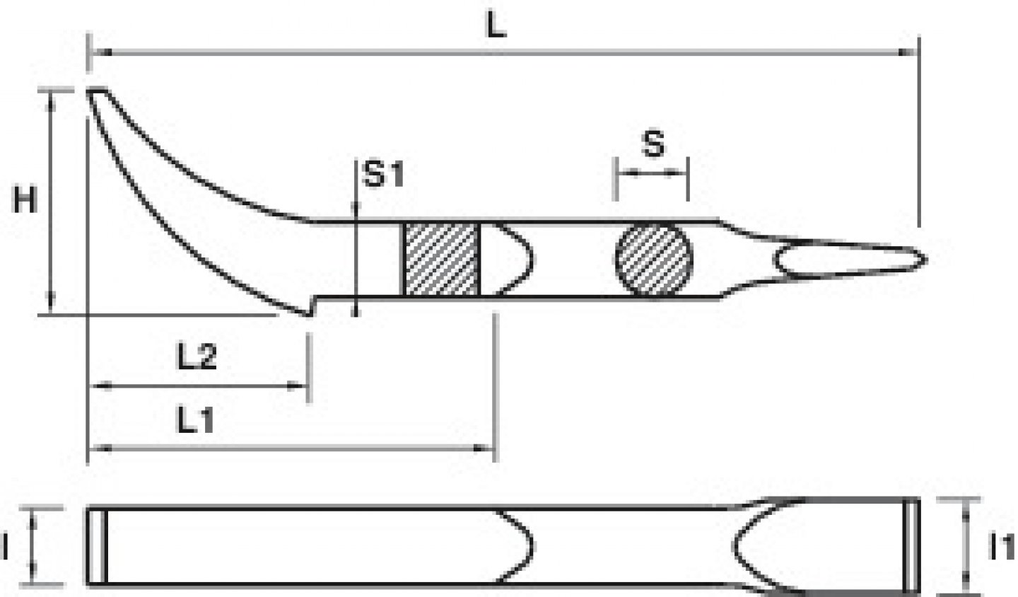 Clemă de tocăcă 1 cuită dreptă 02