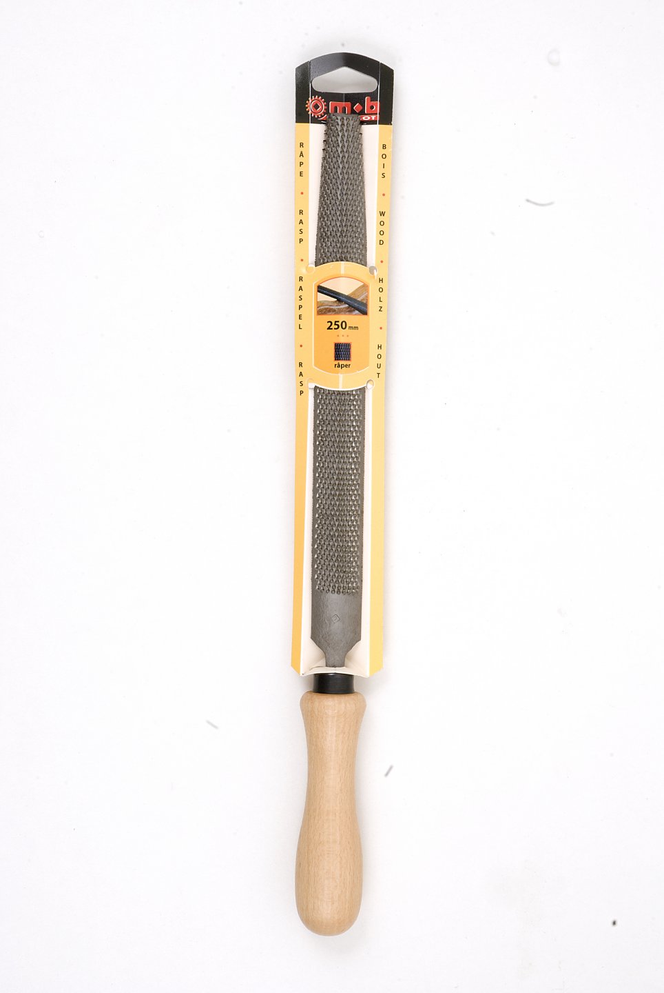 Razătoare semiroundă mâner de lemn pe card 04