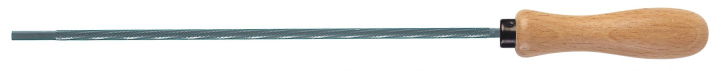 Pila rotunda de ferastrastra lenta maner lemn pe card