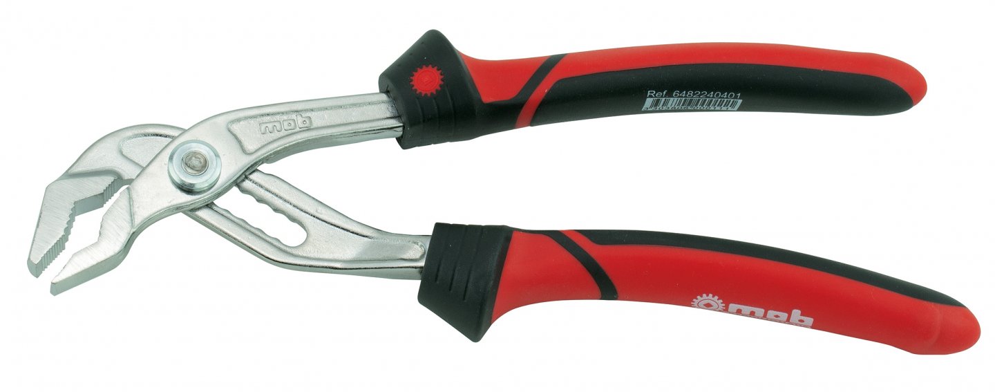 Cleste reglabil pentru tevi, articulatie suprapusa, manson bimaterial