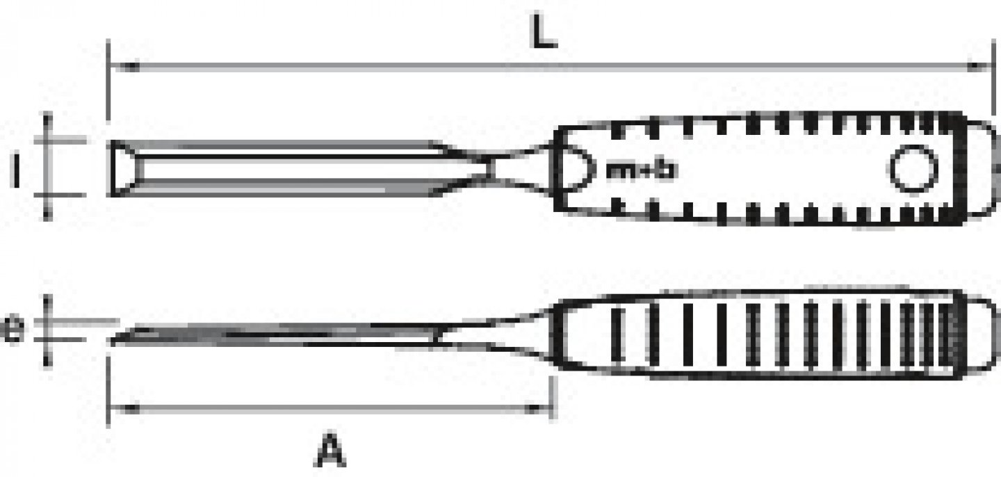 Dalta pentru sculptura in lemn, maner trimaterial 02