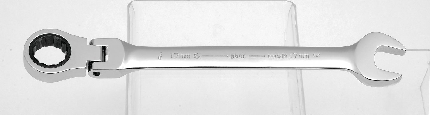 Cheie combinata cu clichet, articulata