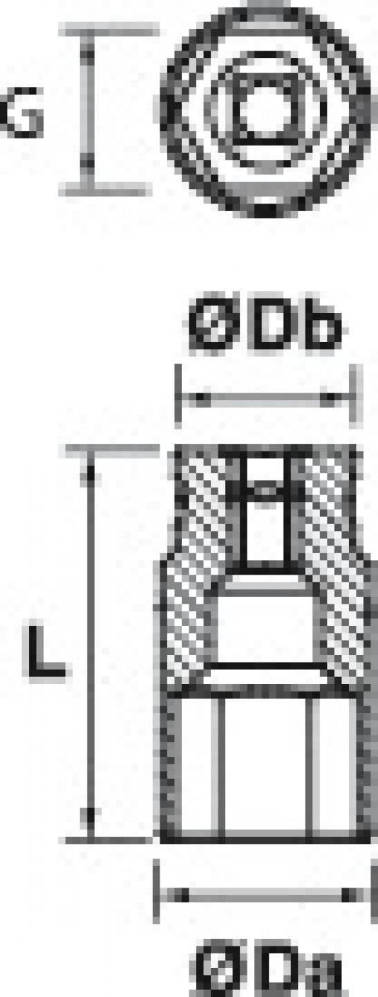 Capete chei tubulare lungi cu simplu hexagon 1/4 - sh 02