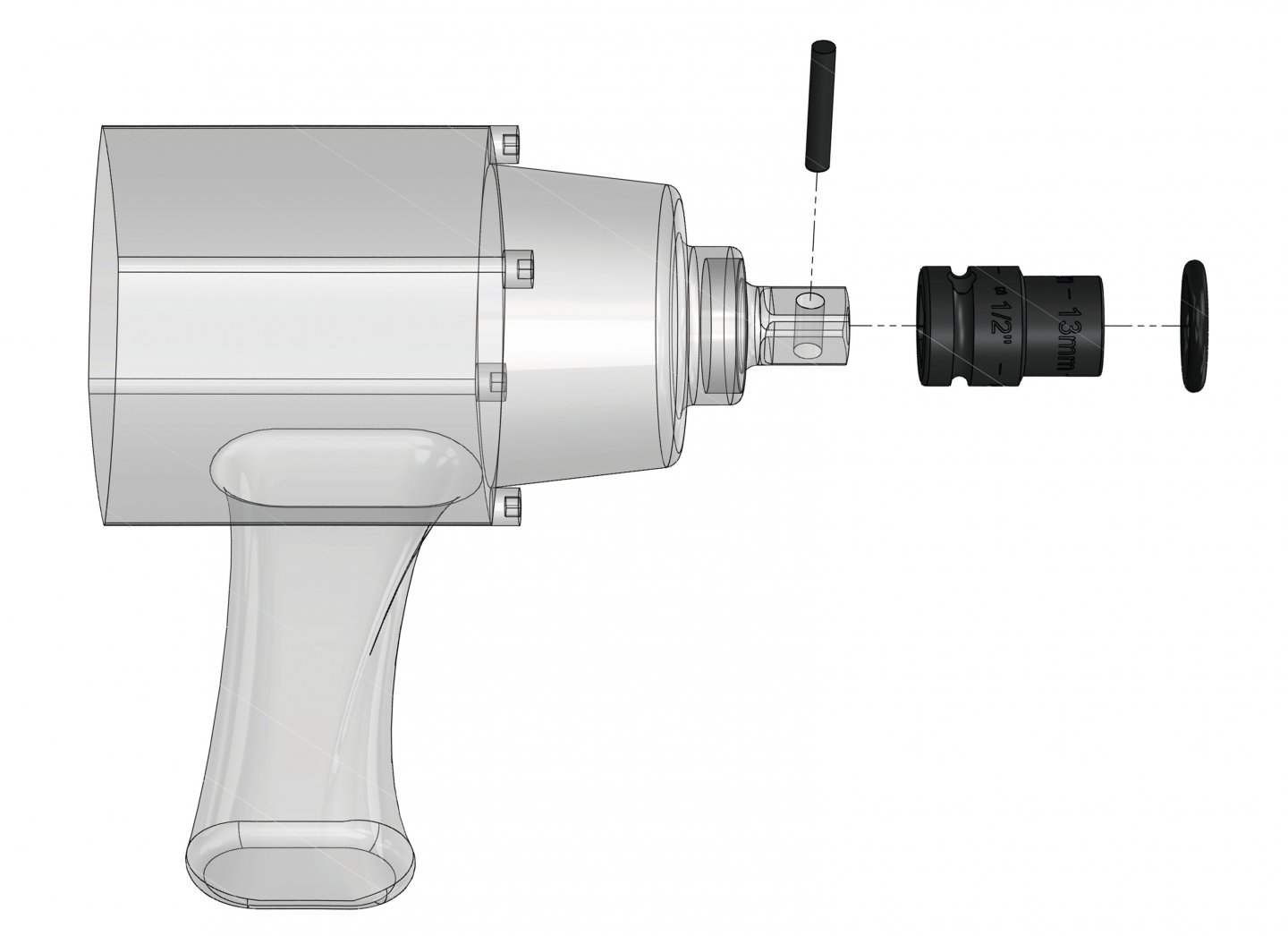 Set elemente de fixare pentru capete si accesorii de impact 1/2 03