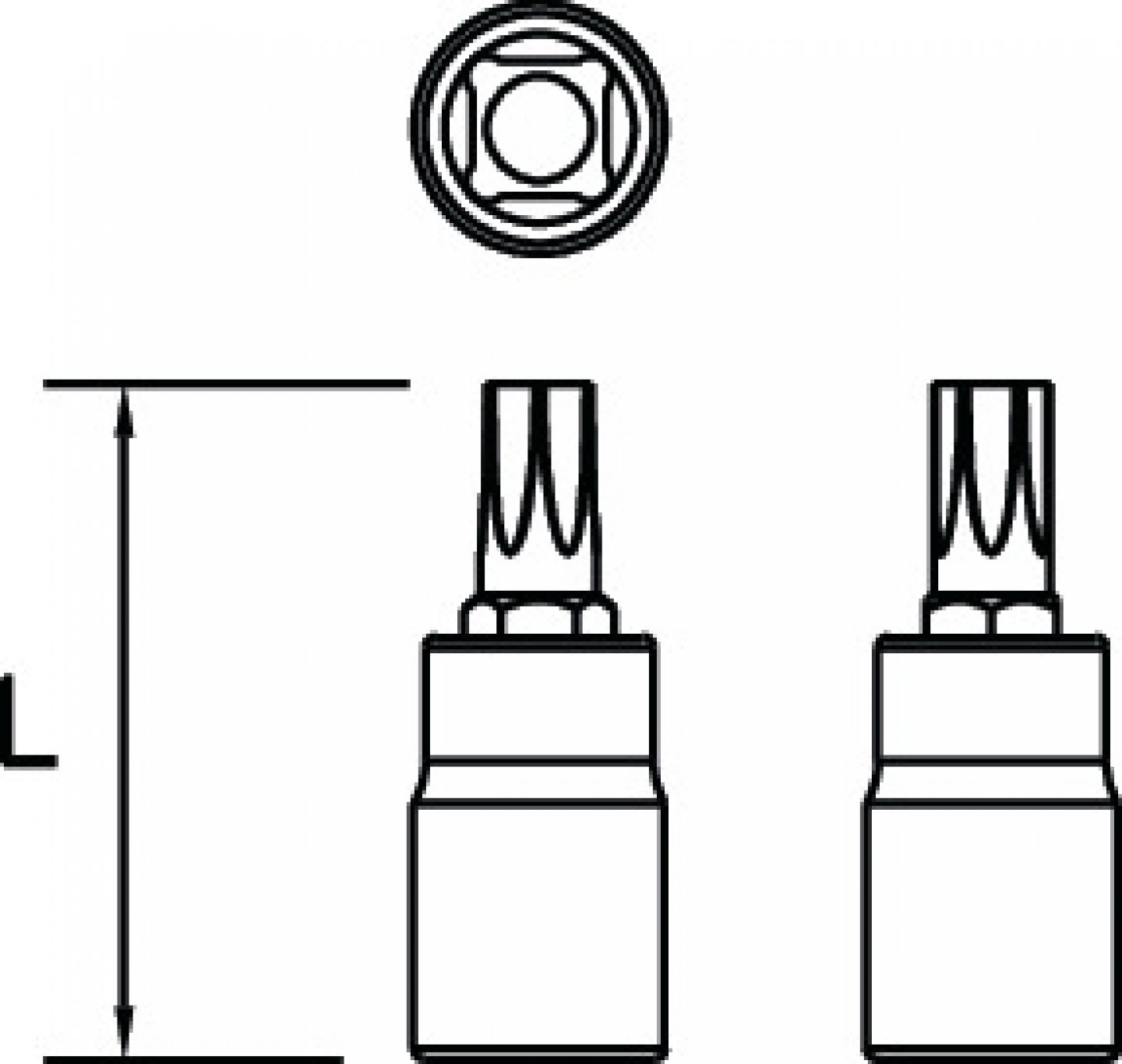 Cap cheie tubulara cu bit locas torx 1/4” 02