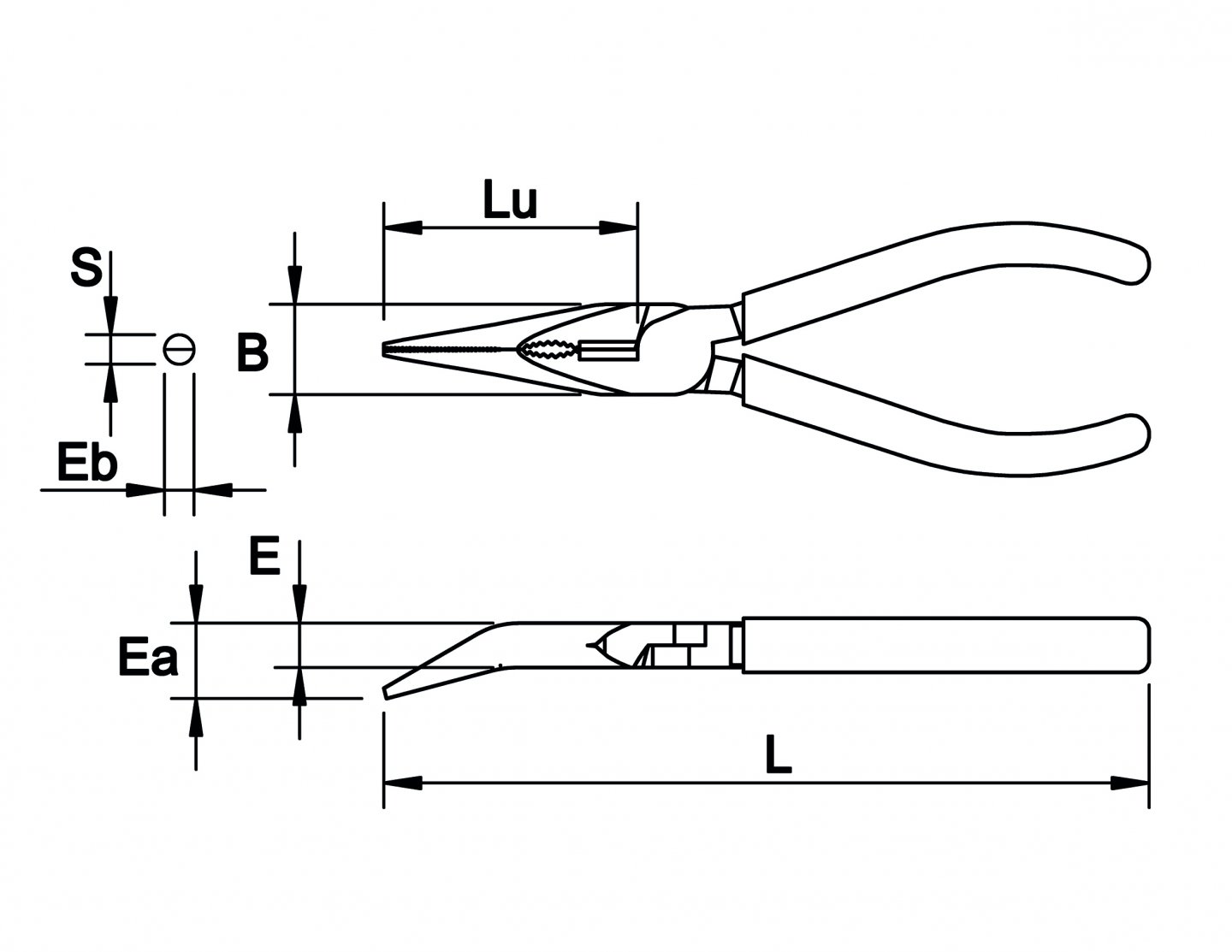 Cleste bt cu varf semirotund indoit si tais, manson pvc 02