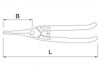 Foarfeca universala cu falci inguste pentru tabla 02