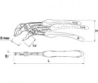 Cleste reglabil pentru tevi, articulatie suprapusa, manson bimaterial 02