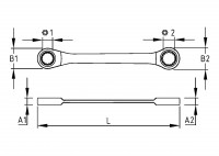 Cheie inelara cu dublu clichet 22 02