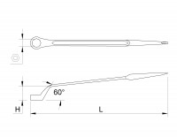 Cheie inelara simpla cotita, pentru constructii 02