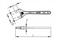 Cheie reglabila cu rola heavy duty, cromata 02