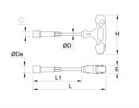 Cap cheie tubulara cu maner t 02