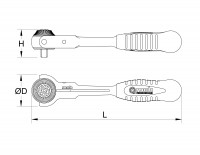 Antrenor cu clichet reversibil rotohead 1/2