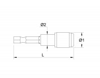 Port bit magnetic 1/4 02
