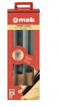 Set 3 mânere de lemn pe card