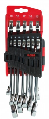 Set 12 chei combinate mob cu clichet reversibil in suport pvc